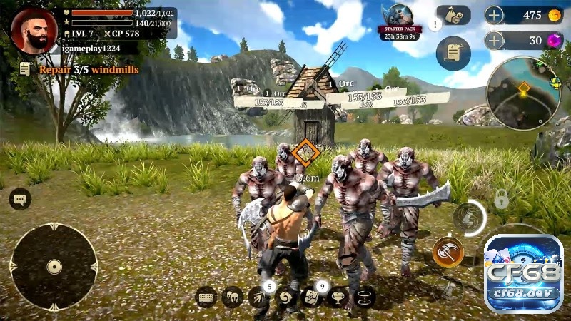 Evil Lands là MMORPG chiến đấu chống quái vật và thế lực bóng tối